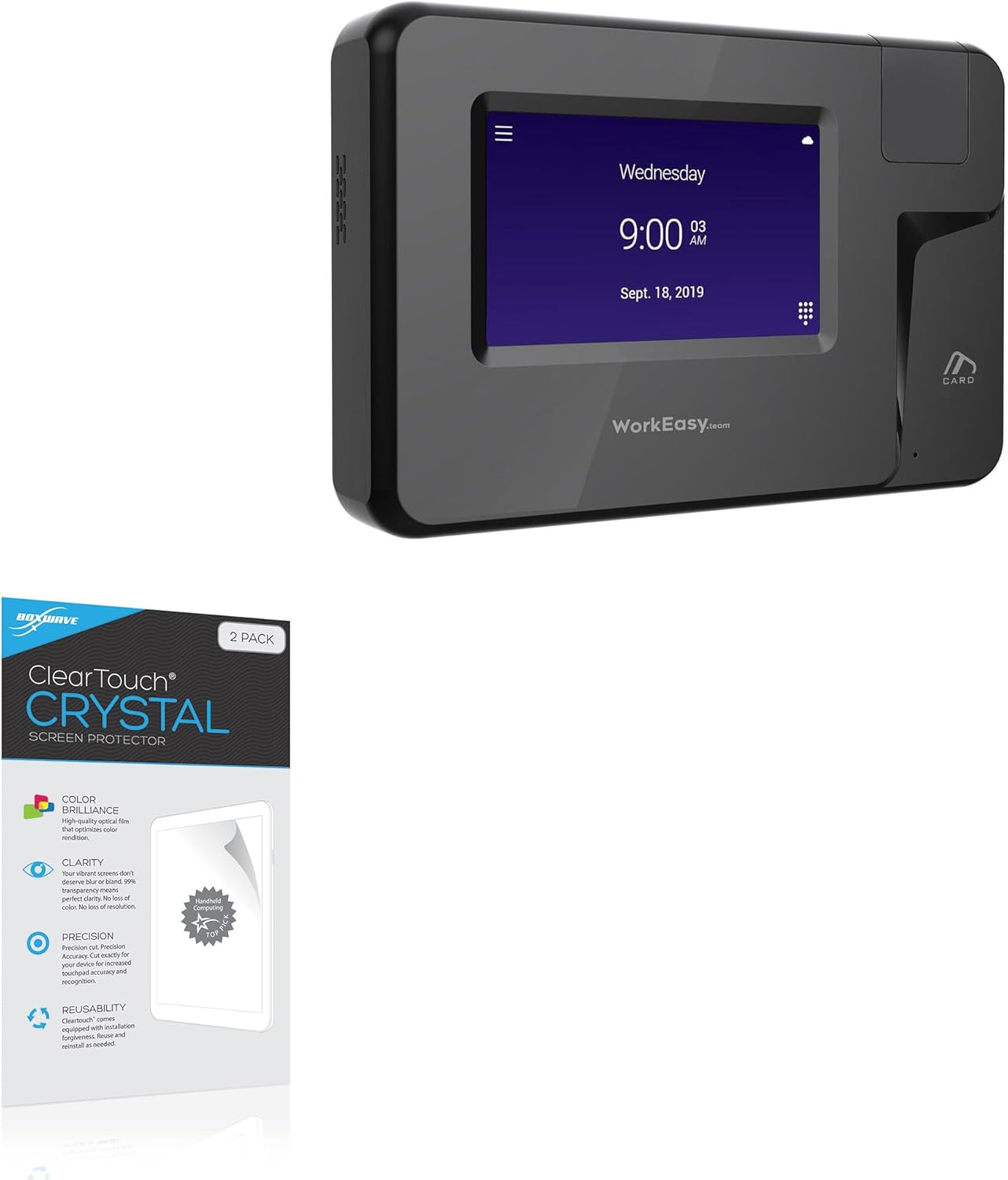 BoxWave Screen Protector Compatible with Timelogix TL50 (4.3 in) - ClearTouch Crystal (2-Pack), HD Film Skin - Shields from Scratches