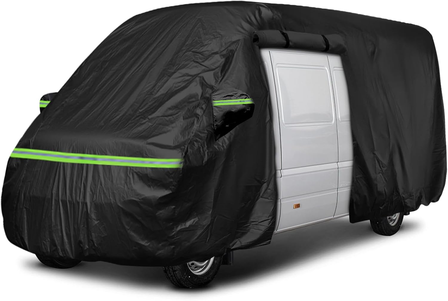 Waterproof Class B RV High Top Van Cover for up to 22.8ft (274.5 inch) 2002-2023 LWB Sprinter Van, Minibus, Travel Trailer Camper Cover, Windproof Side-Straps Anti-UV Water-Resistance
