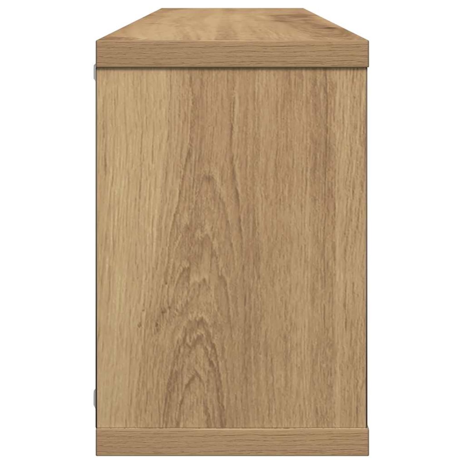 Gecheer Mensole a cubo da Parete, salvaspazio Multifunzionale 60x15x23 cm truciolato Rovere Artigianale per Soggiorno Camera da Letto Ufficio