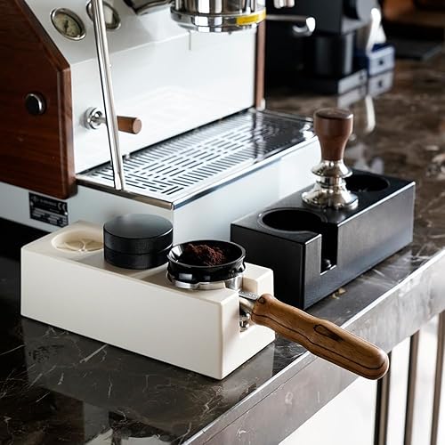 Miniatura 6 de watchget Estación de calibración de espresso, caja organizadora de plástico para portafiltros de 51542.283 in, accesorios de distribuidor y barista,