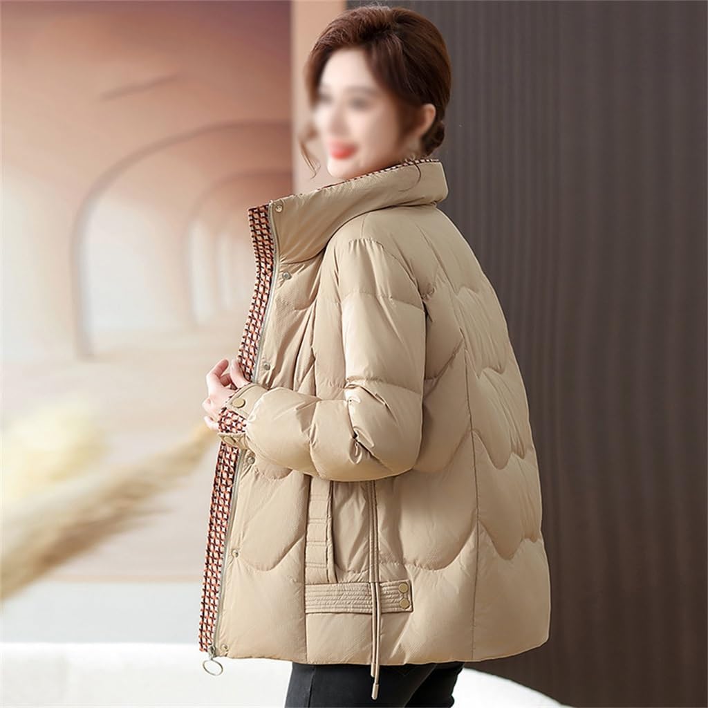 Mom Standing Collar Short Down Jacket Female Winter Winter Thickened Warm Cold Jacket