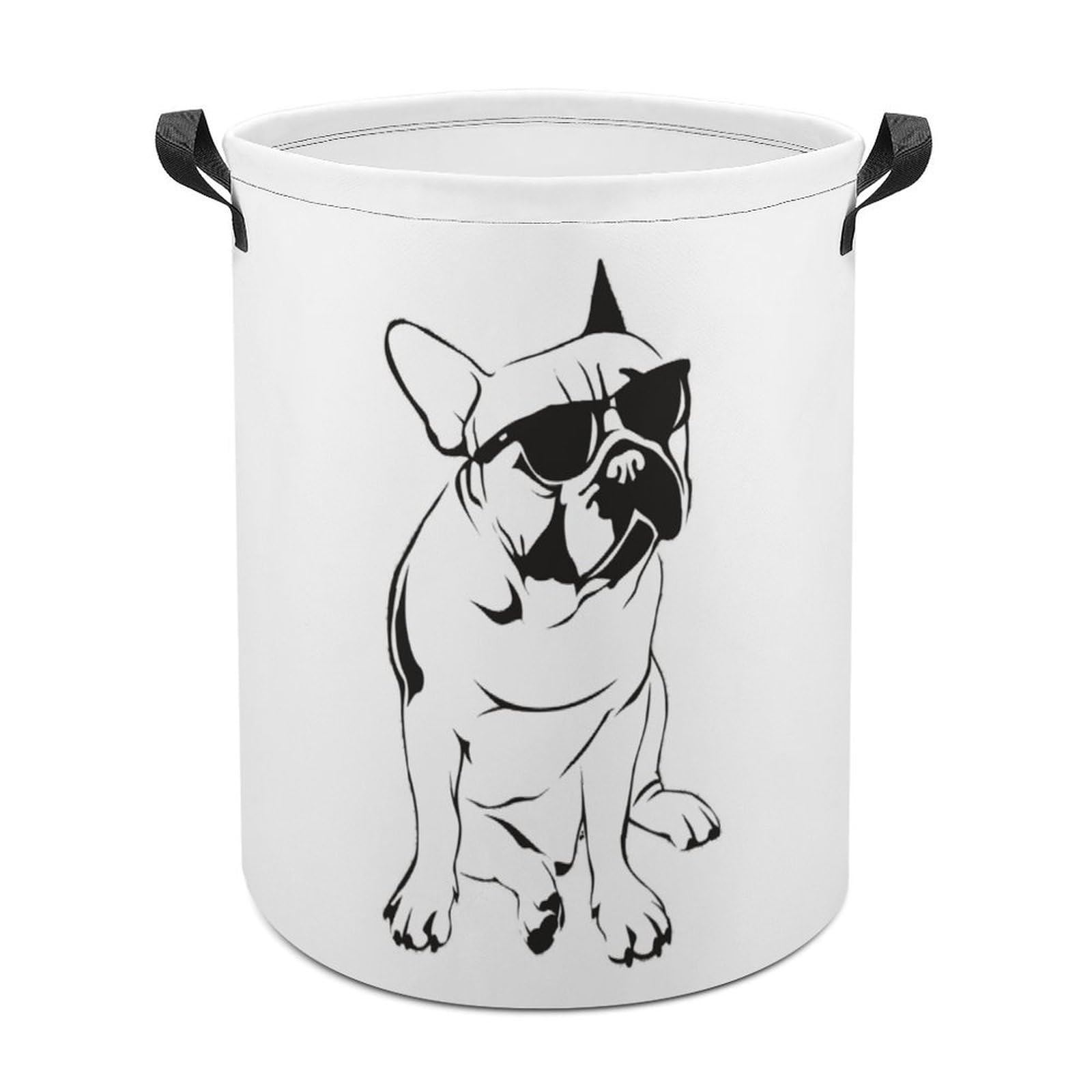 MHYRAC Laundry Hamper, French Bulldog Laundry Basket, Washing Basket with Handle