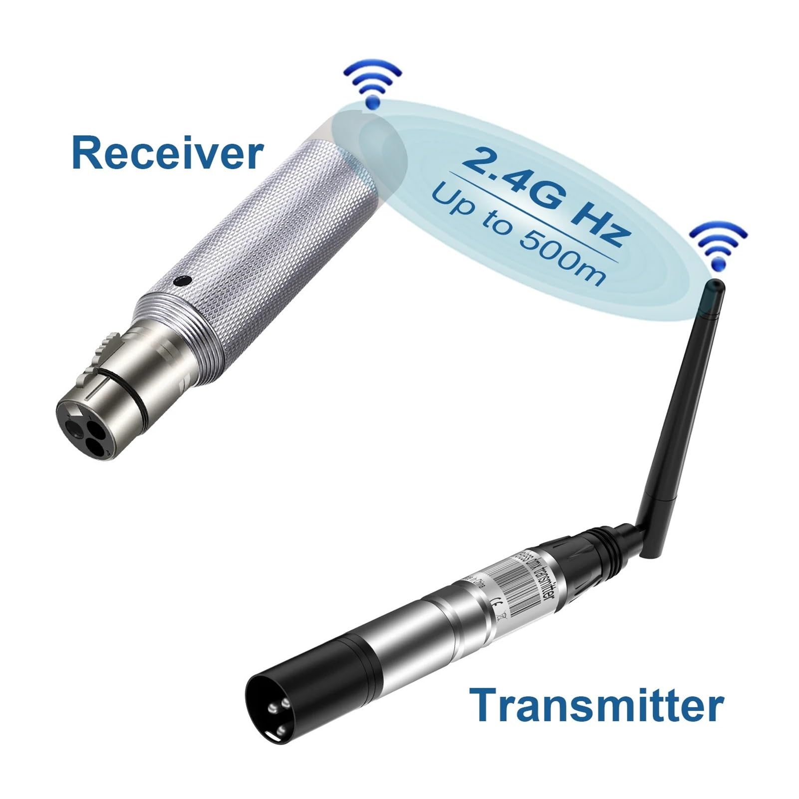Contrôleur DMX, 1 émetteur 512 sans Fil et 3 récepteurs 512 Rechargeables, contrôleur 2,4 GHz for Le contrôle de l'éclairage de scène pour éclairage de Scène, DJ, Têtes Mobiles