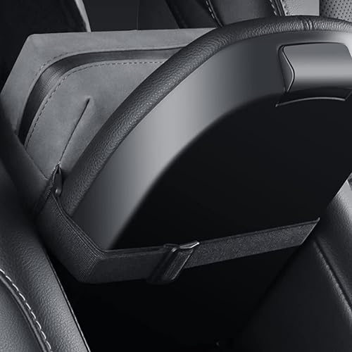 Miniatura 7 de Soporte para pañuelos de automóvil, de piel sintética, para asiento trasero, consola central y visera solar con correa ajustable (marrón-A)