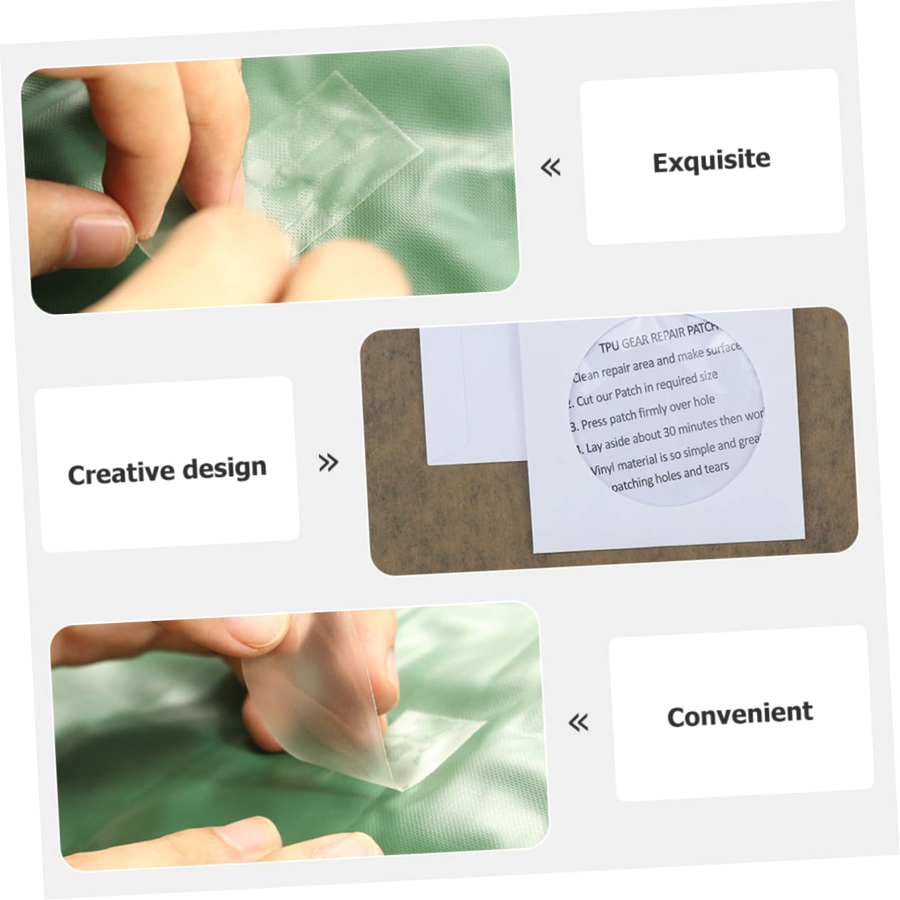 Totority 10pcs Transparent TPU Repair Patch Kit for Inflatable Products and Leakproof Stickers for Tents Air Mattresses and Clothes Easy Peel and Stick