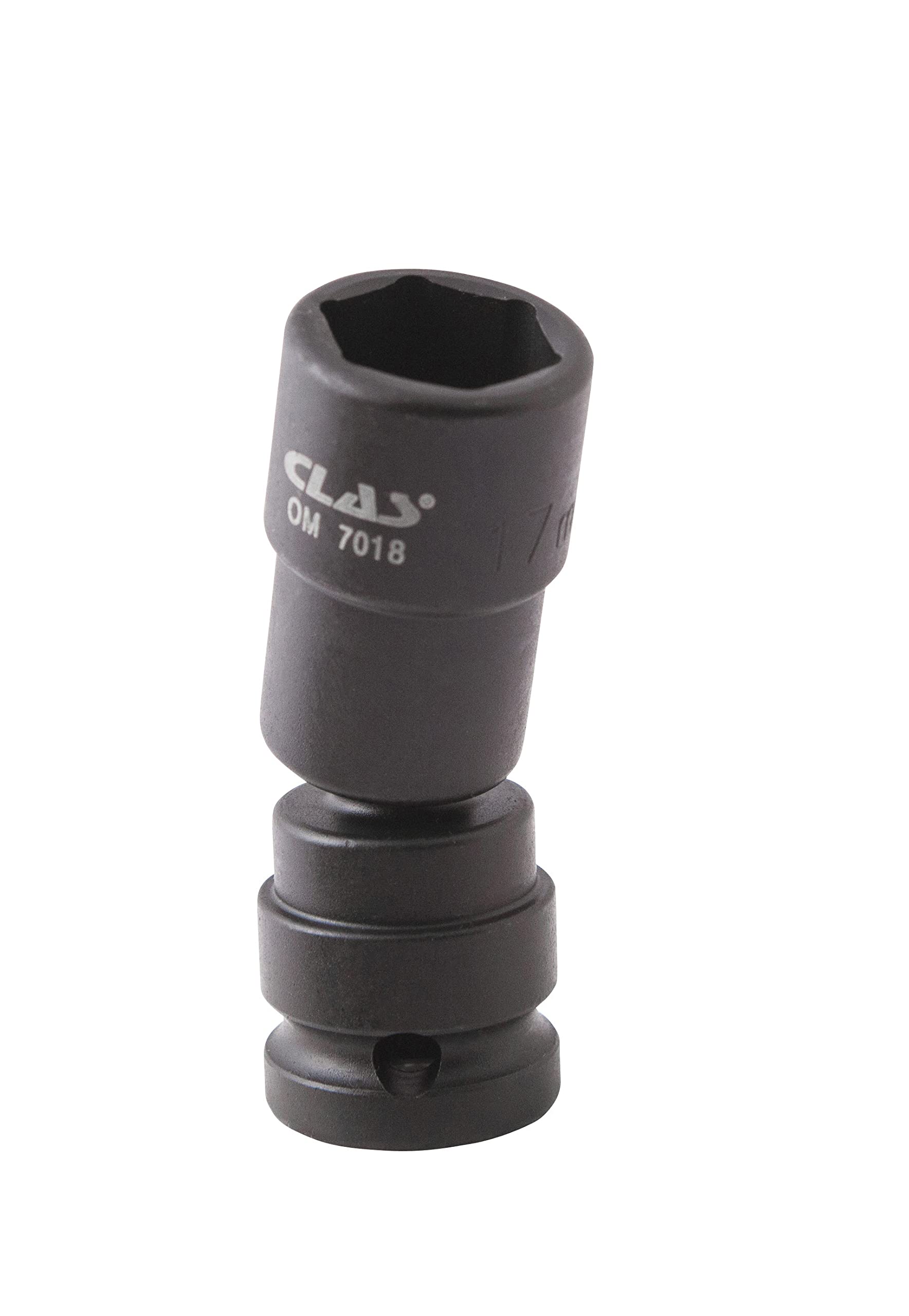 CLAS Equipements Hex Socket 17 mm L.69 mm for Impact Wrench 1/2 Inch - SA 0495, Grey