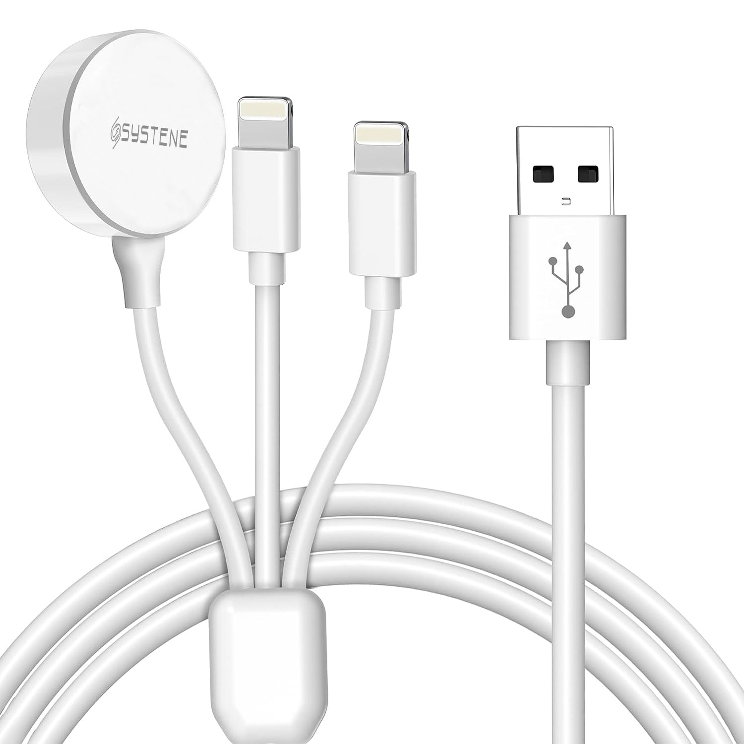 Compatible for Apple Watch Charger 3-in-1 Smart Watch Charger for iWatch Ultra/Se/8/7/6/SE/5/4/3/2/1 & for iPhone 14/13/12/11/Pro/Max/Xr/Xs/X/Airdops Series for Watch Charger Cable Charging,3.3Ft