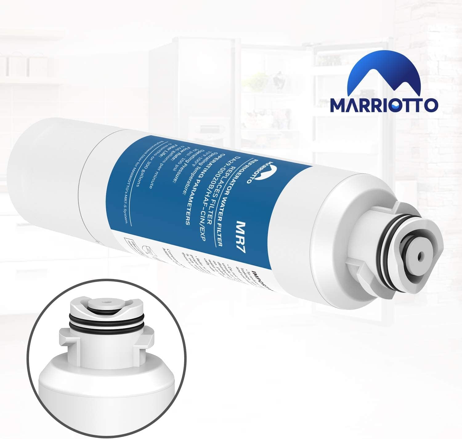 MARRIOTTO DA29-00020B Refrigerator Water Filter, Compatible with DA29-00020B, DA29-00020A, HAF-CIN/EXP, 46-9101 Refrigerator Water Filter, 4 Pack