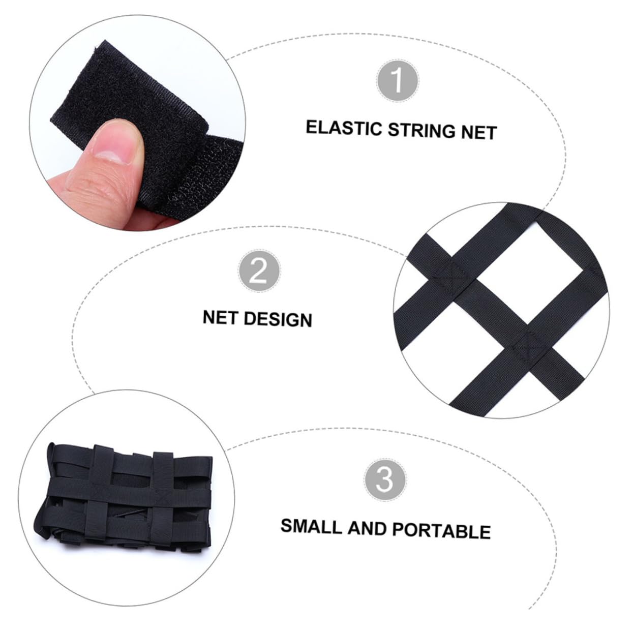 Zerodeko 2 Pièces Filet à Bagages Élastique pour Toit De Voiture Filet De Rangement Nylon Lot de De Voiture