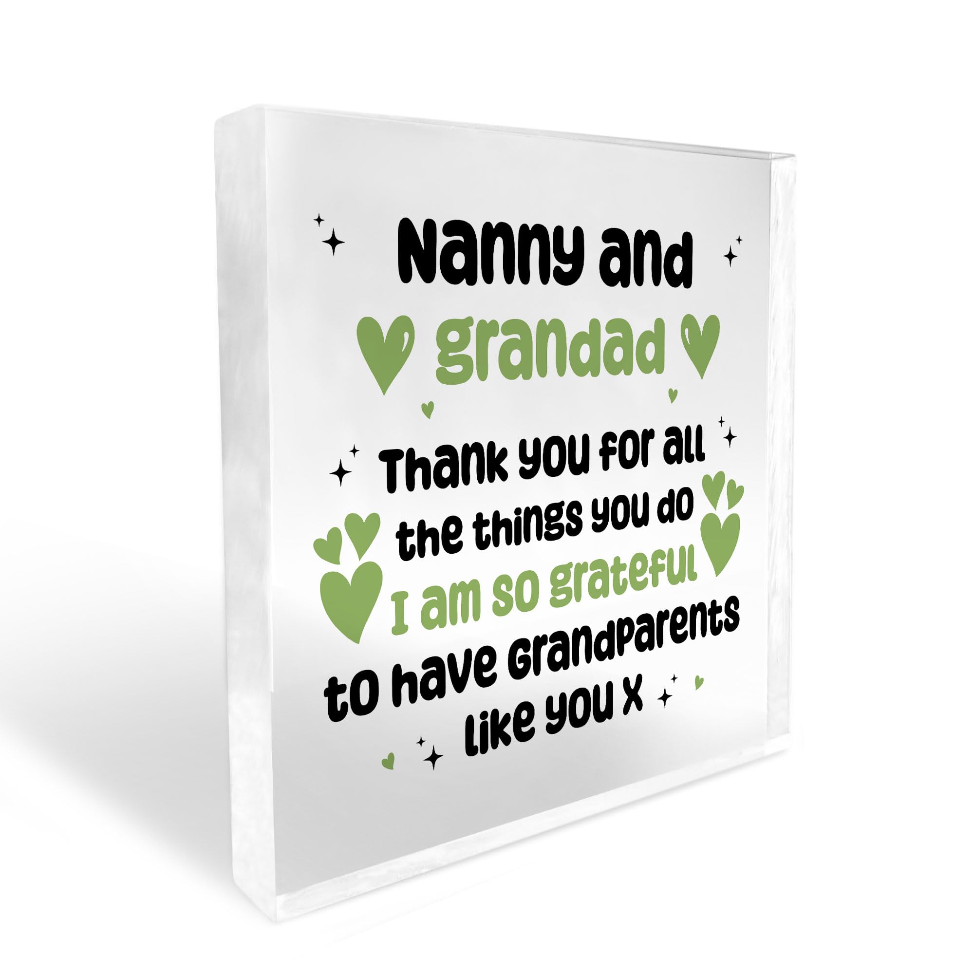 Red Ocean Nanny And Grandad Gift Plaque Christmas Birthday Gifts For Nanny Grandad Grandparent Gift Plaque THANK YOU GIFT