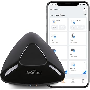 Broadlink RM MAX Smart Home Hub &ndash; Universalfernbedienung mit 2.4GHz Wi-Fi & BLE, IR-/RF 433MHz Hub f&uuml;r TV, Klimaanlage & Jalo