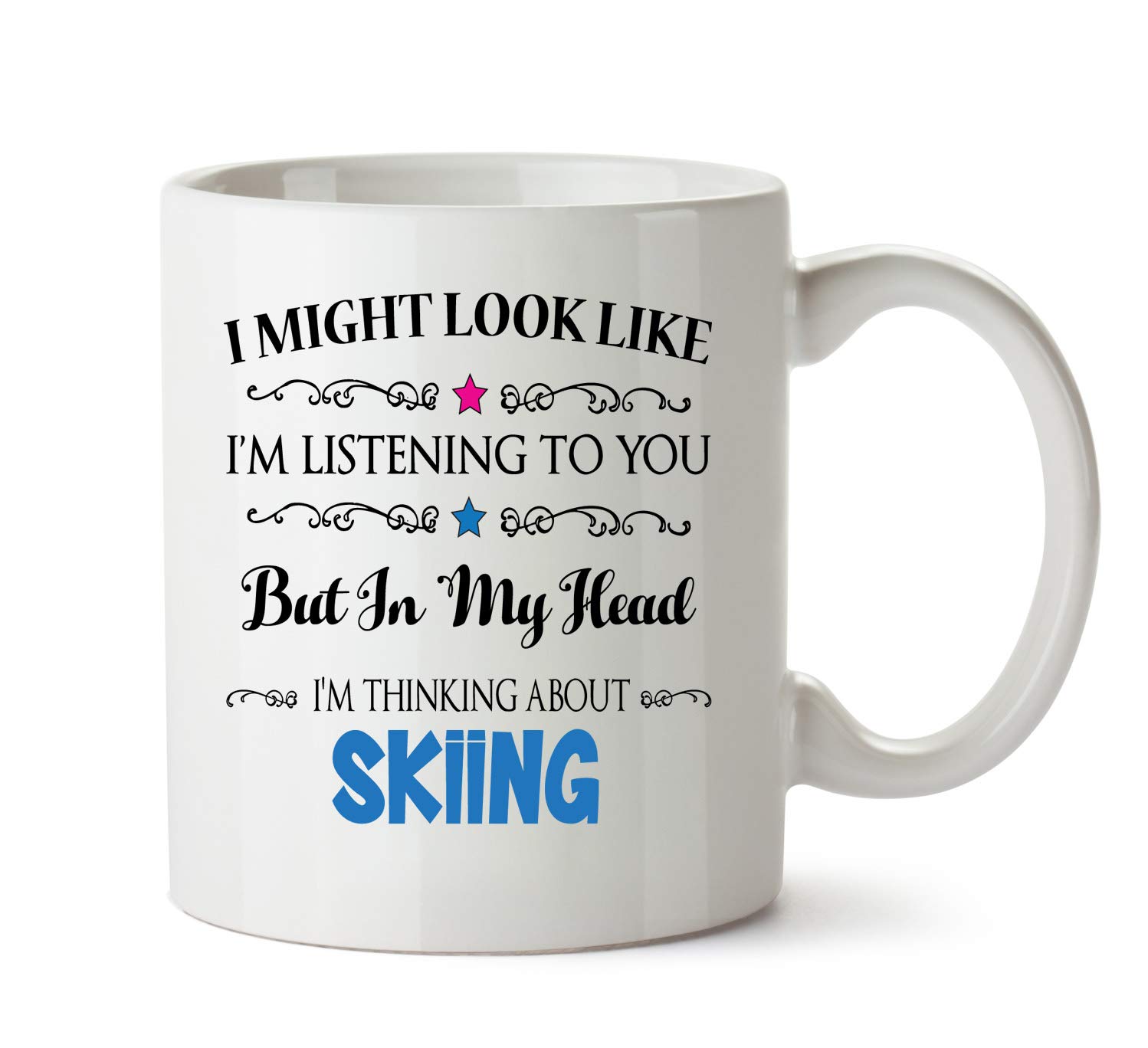 Foxyprinting White Skiing Coffee Mug