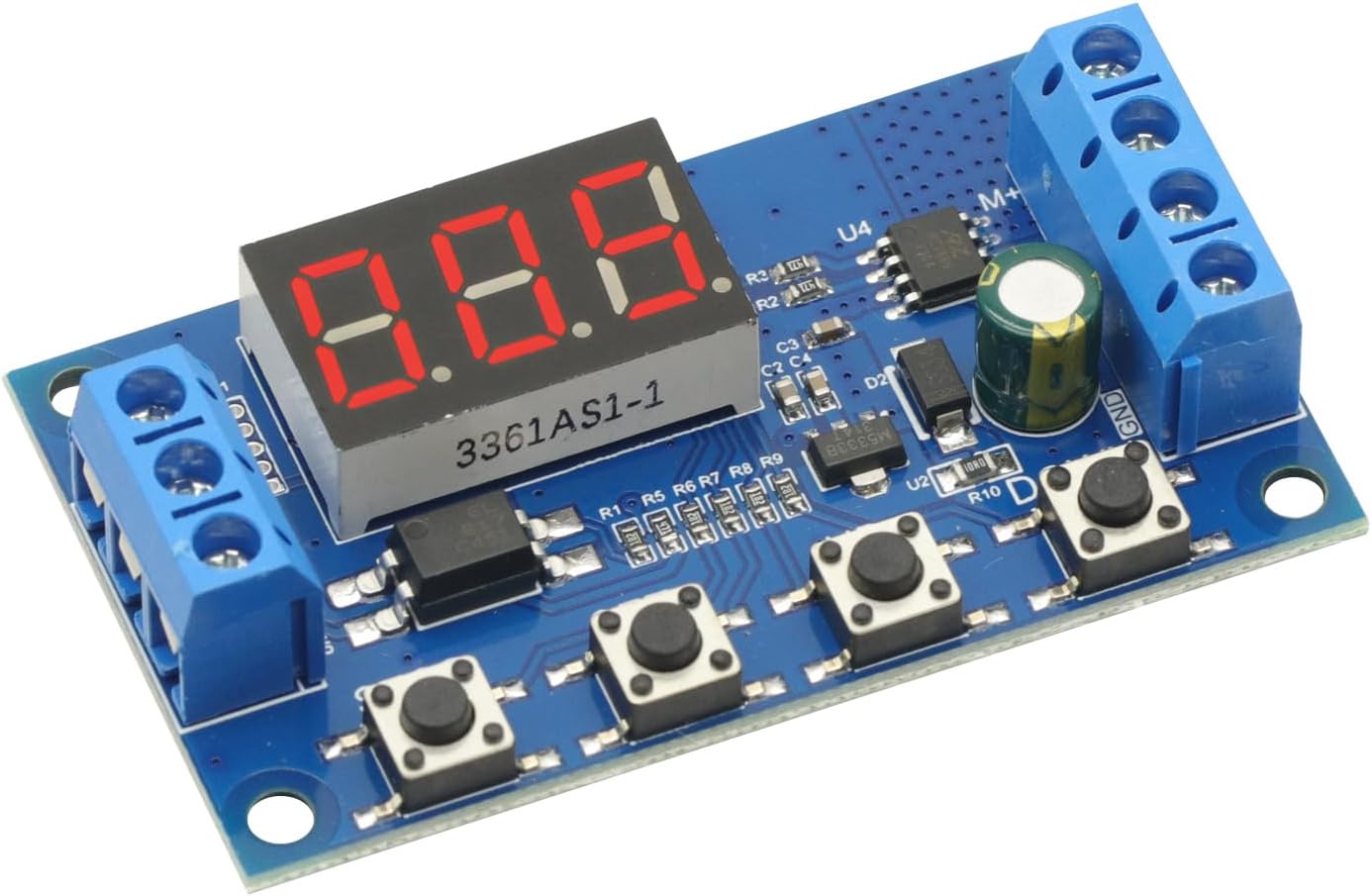 DC 3.3-15V High Power Motor Forward and Reverse Controller Auto Cycle Timing Delay Module Signal Trigger Brush Motor