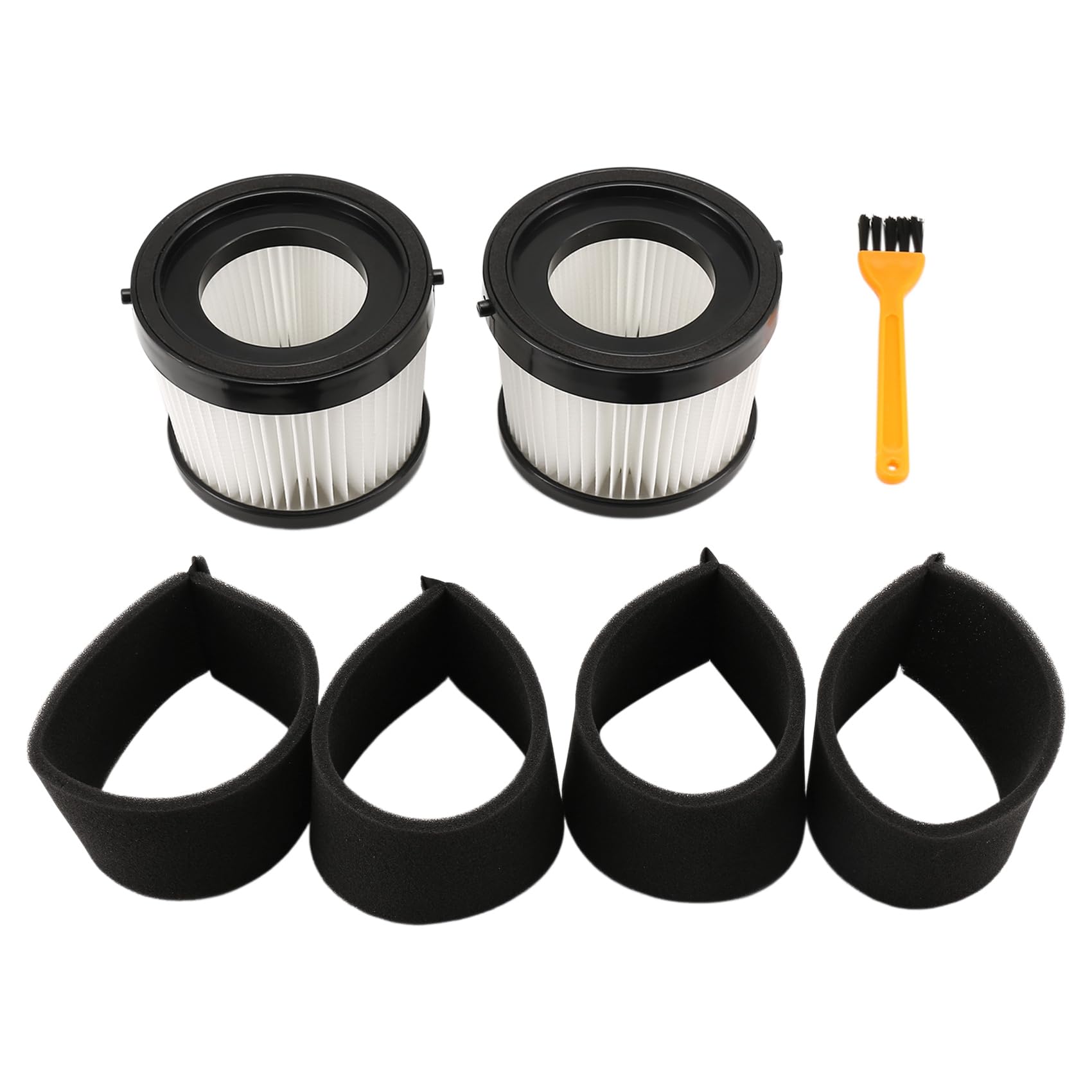 Joasaca 2Pcs DCV5011H HEPA Filter for DCV501HB Cordless Handheld Vacuum Spare Parts Parts with 4 Foam Sleeve Filters & 1 Brush