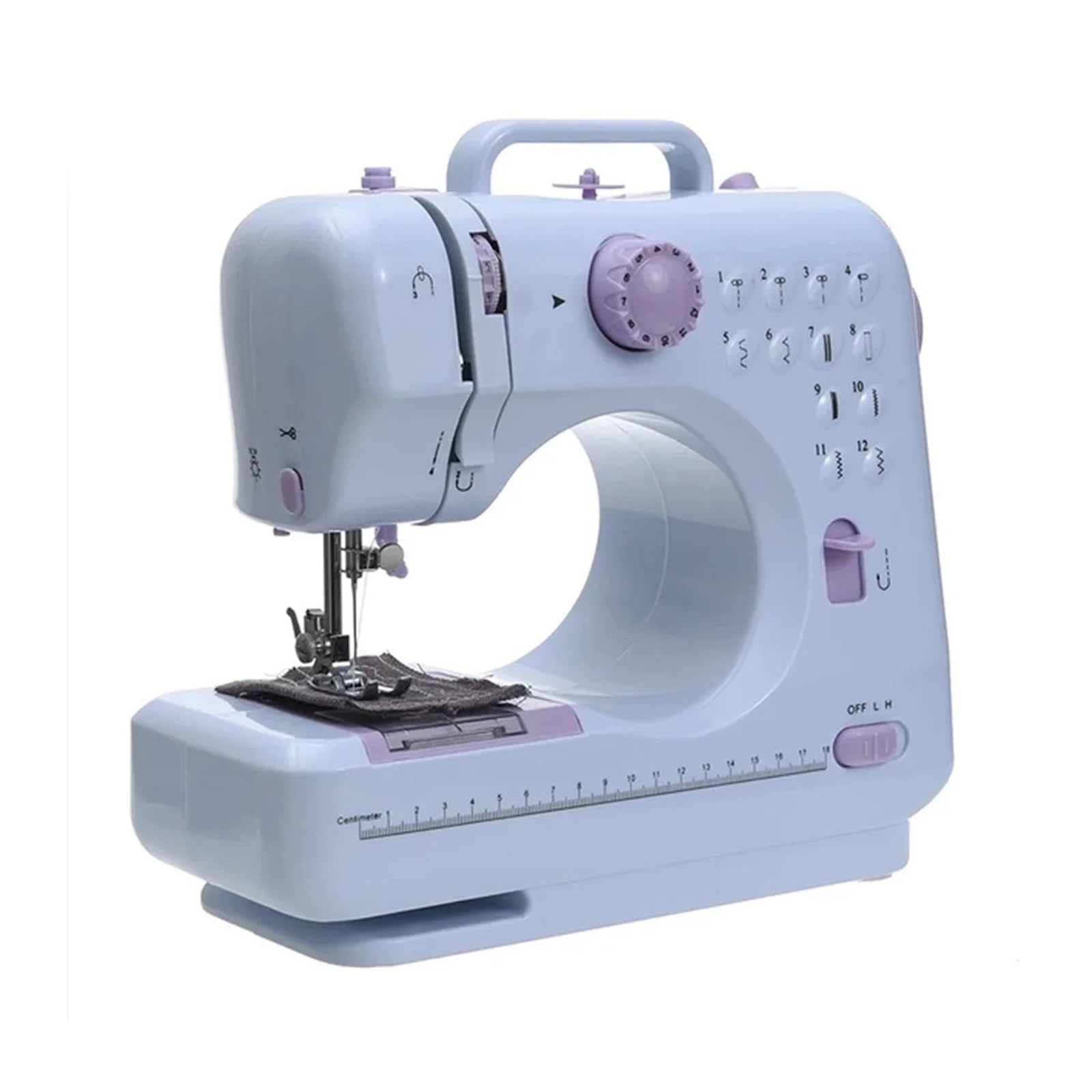 Máquina de Coser portátil Mini eléctrica para Manualidades domésticas, Remiendo y overlock, 12 Puntadas, Pedal, para Principiantes, con prensatelas, portátil y Flexible.