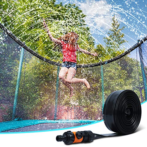 Ligttle Trampoline Sprinkler for Kids - Outdoor Trampoline Water Sprinkler for Kids and Adults, Trampoline Accessories Sprinkler 39ft Long for Water Play, Games, and Summer Fun in Yards