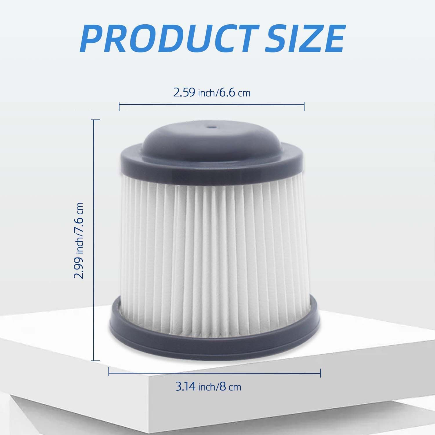 8 Pack PVF110 Hepa Replacement Filter for Black&Decker Handheld Pivot Vac BDH2000PL,BDH2020FLFH,PHV1210,PHV1410,PHV1810,BDH1620FLFH,Part to 90552393 - Image 3