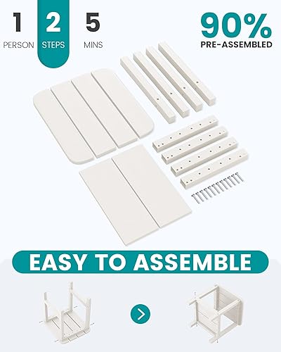Miniatura 128 de SERWALL Mesa auxiliar doble Adirondack rectangular, color marrón