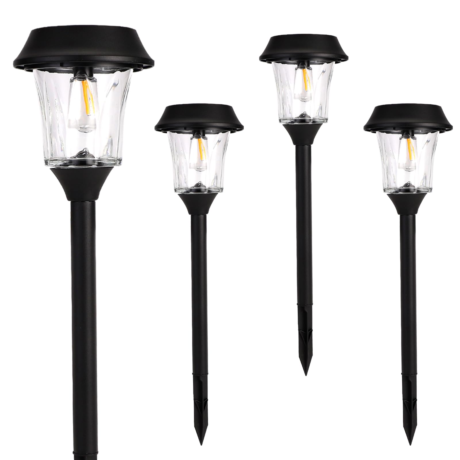 Solar Pathway Lights Outdoor, Landscape Lighting 4 Pack