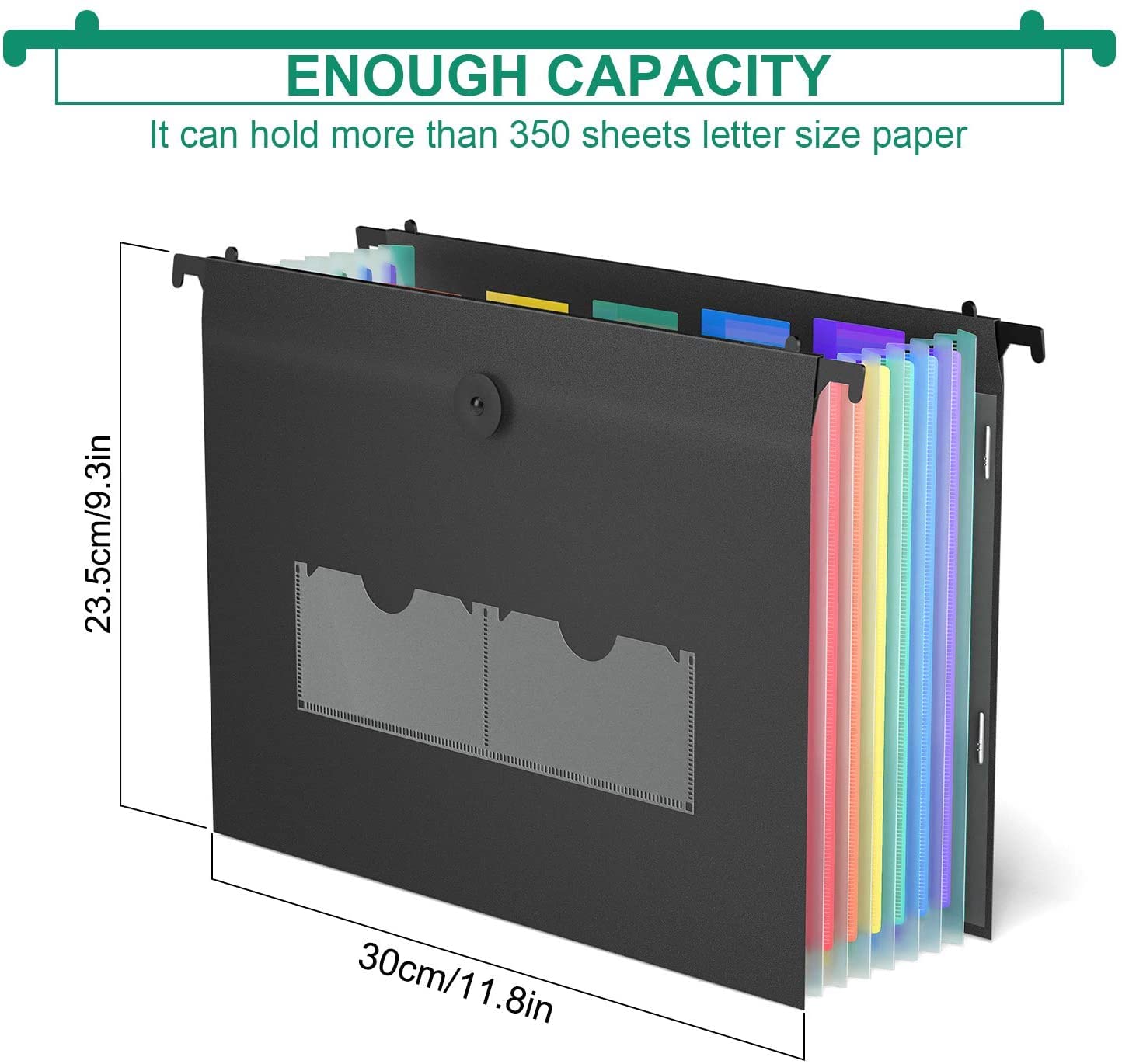 Buy Hanging File Folders Letter Size 7 Pockets Accordian File Organizer