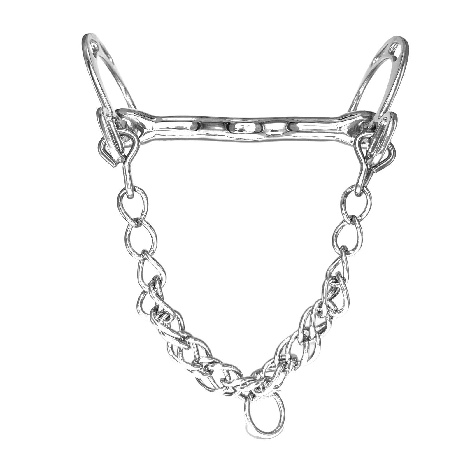 Gebiss Kimblewick Springkandare starre Stange mit Schlitzen und Zungenfreiheit aus satiniertem Edelstahl 16 mm (12.5 cm)