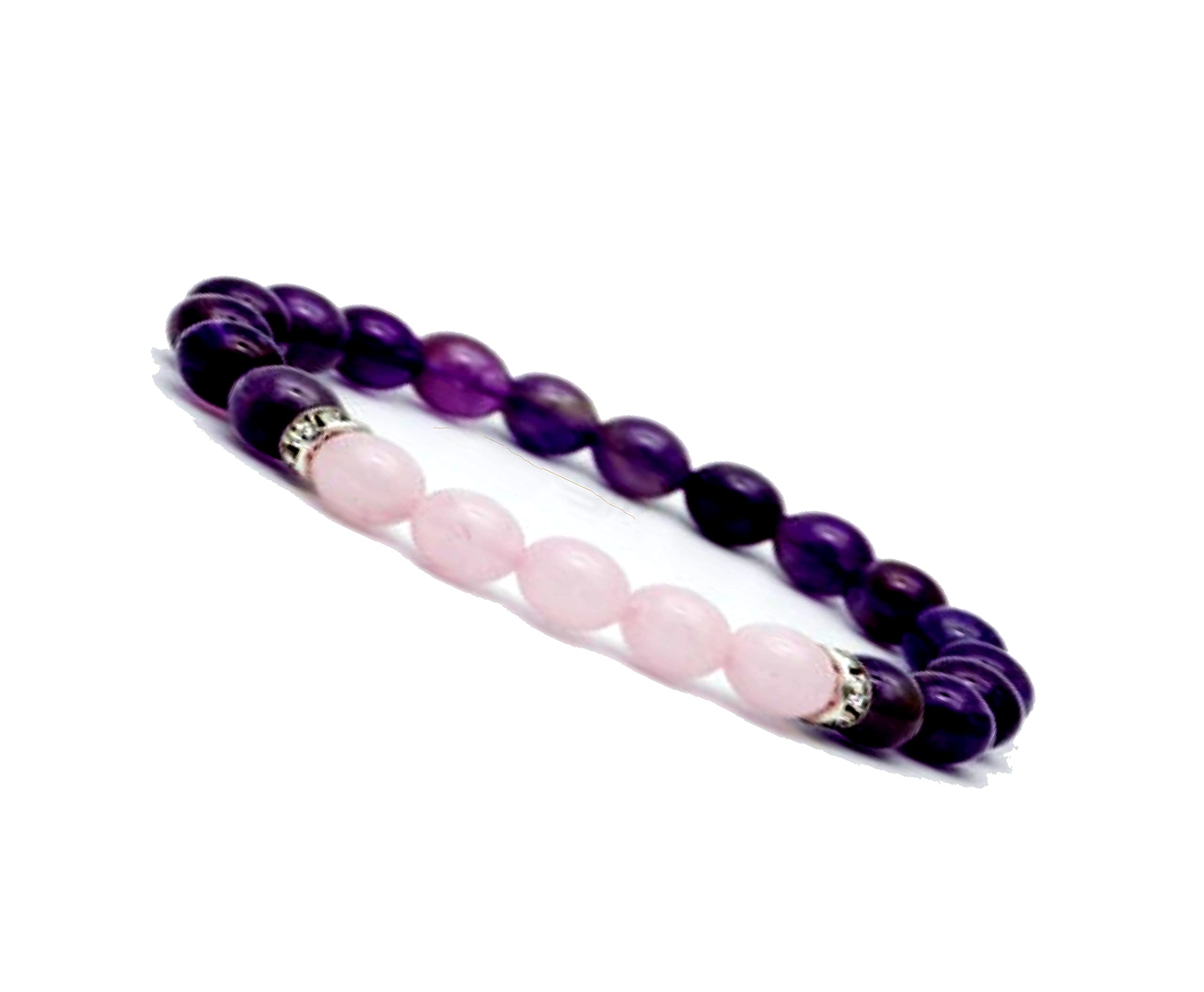 MADHAV CRYSTAL Amethyst & Rose Quartz Bracelet For Men And Women Love Bracelet For All Chakra Healing Bracelet (B0B4H9MQCL) Amazon Price History, Amazon Price Tracker