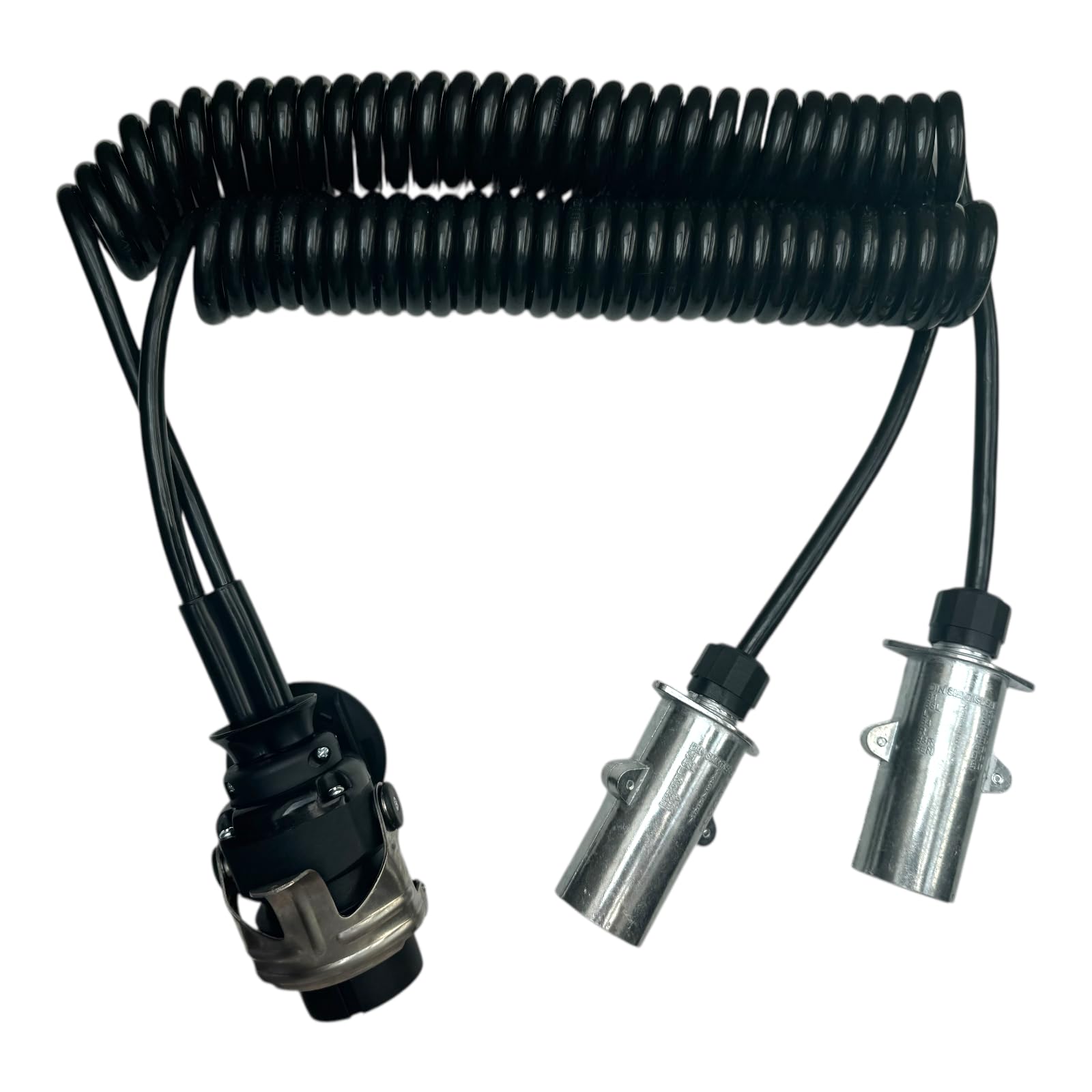 Cable en espiral de 3,8 m, 15 pines a 2 adaptadores de 7 polos de 24 V para camiones NFZ