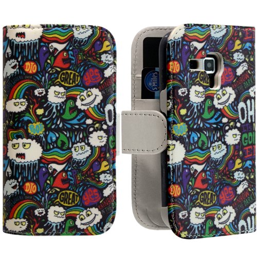 Seluxion LM18 - Funda tipo cartera para Samsung Galaxy Trend, diseño psicodélico