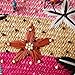 Imagen de Hixingo Bolso de la Paja Mujeres Bolso Playa Grande Bolso de Hombro Estrella de Mar Patrón Verano Boho Totes de Playa Rafia Tejidas a Mano Para Viajes