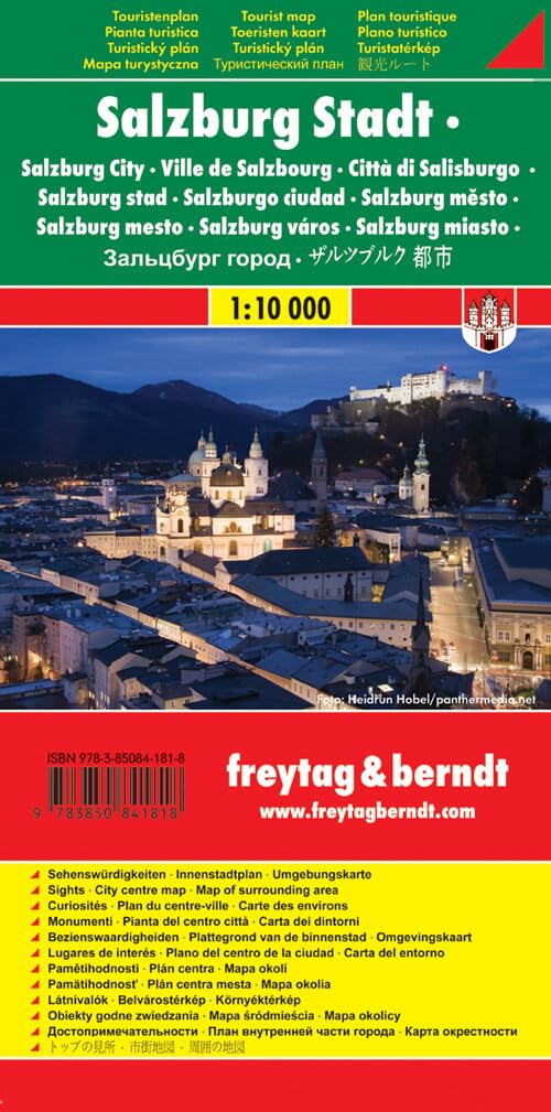 F&B Salzburg: Stadskaart 1:10 000