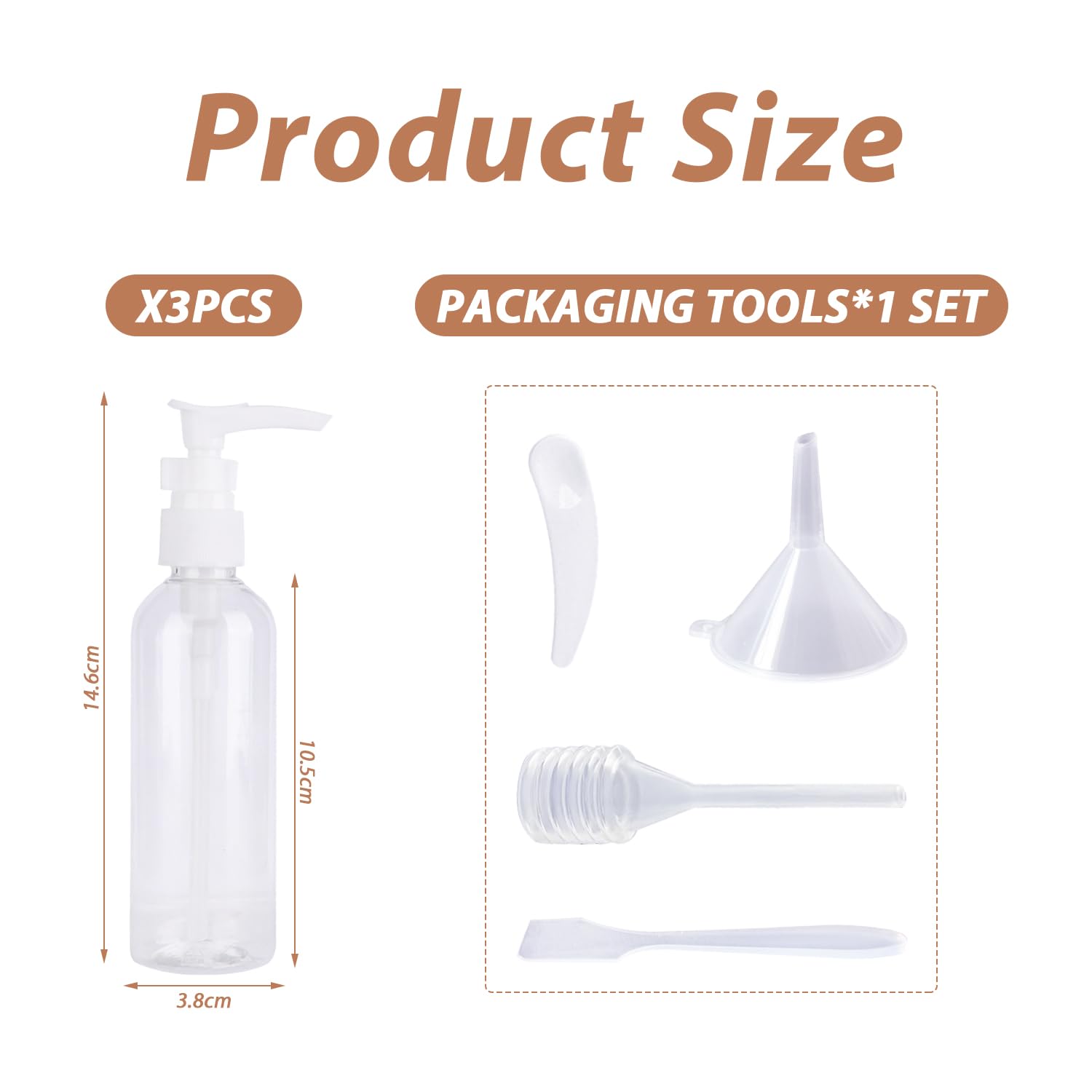 Set 3 Flaconi + 4 Erogatori - Mini Dispenser Per Sapone, Shampoo, Viaggi - Foto 9