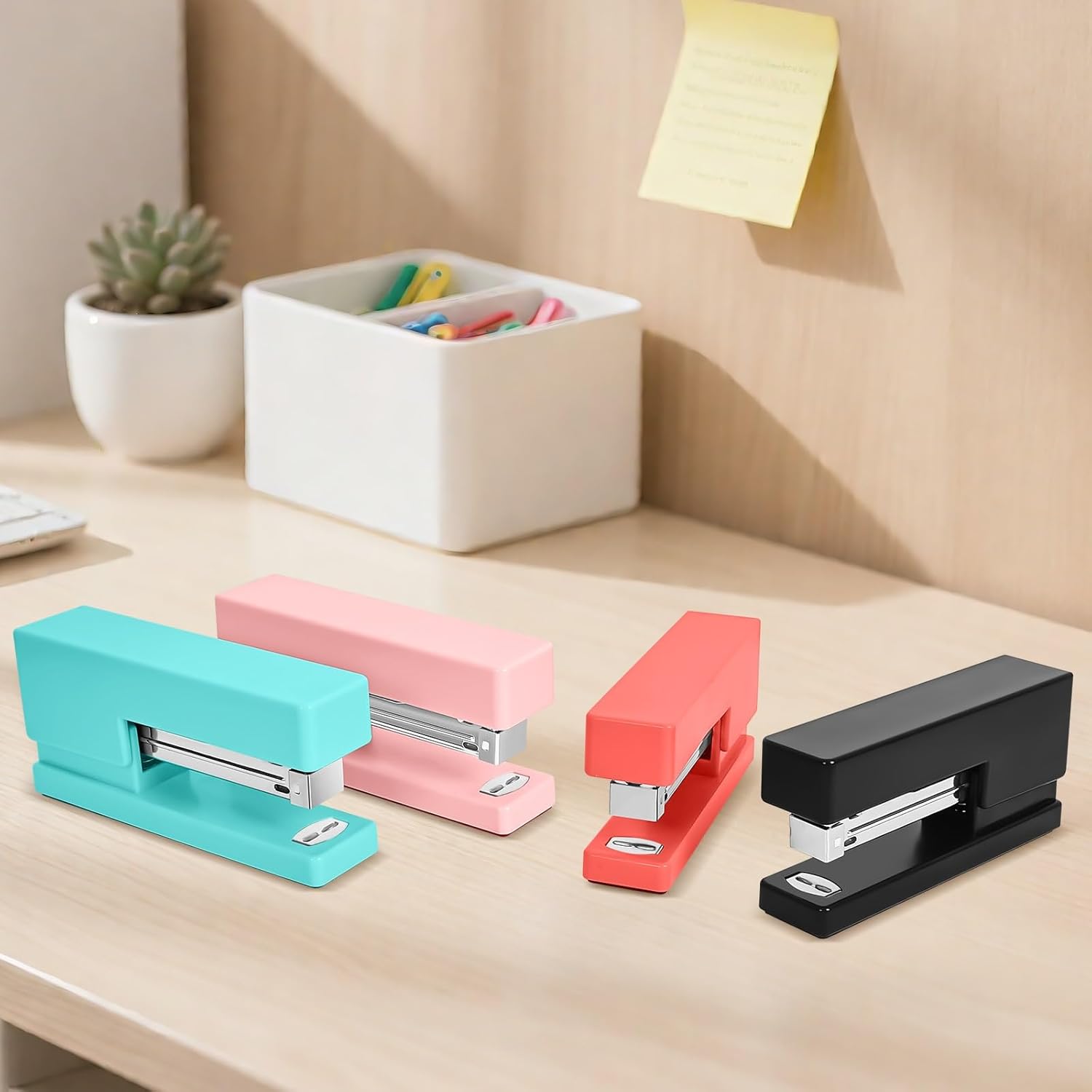 1 Desk Stapler & 1 Tape Dispenser - 25 Sheet acity Staples and