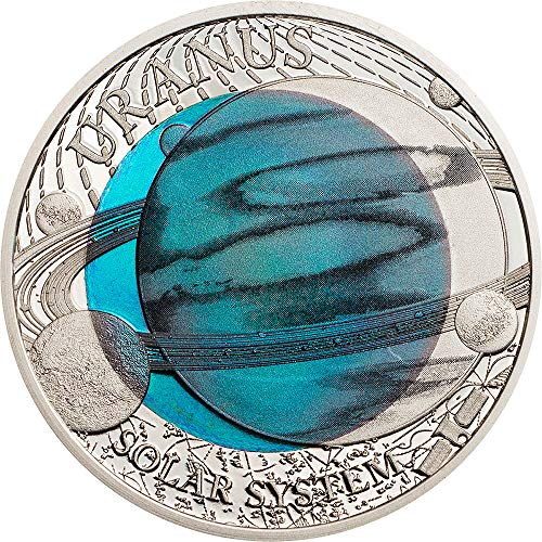 Preisvergleich Produktbild Power Coin Uranus Niob Solar System Silber Münze 2$ Palau 2018
