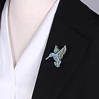 Vista 3 de Broche de colibrí de pájaro para mujer Elegante broche de colibrí vintage con diamantes de imitación para mujer