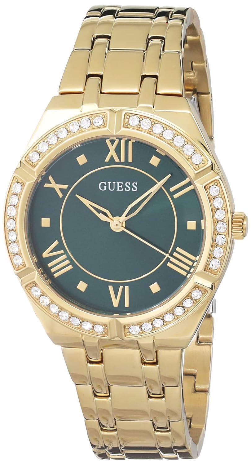 GUESS Stainless Steel Analog Green Dial Women Watch-Gw0033L8, Gold Band (B0BN4RXTYW) Amazon Price History, Amazon Price Tracker