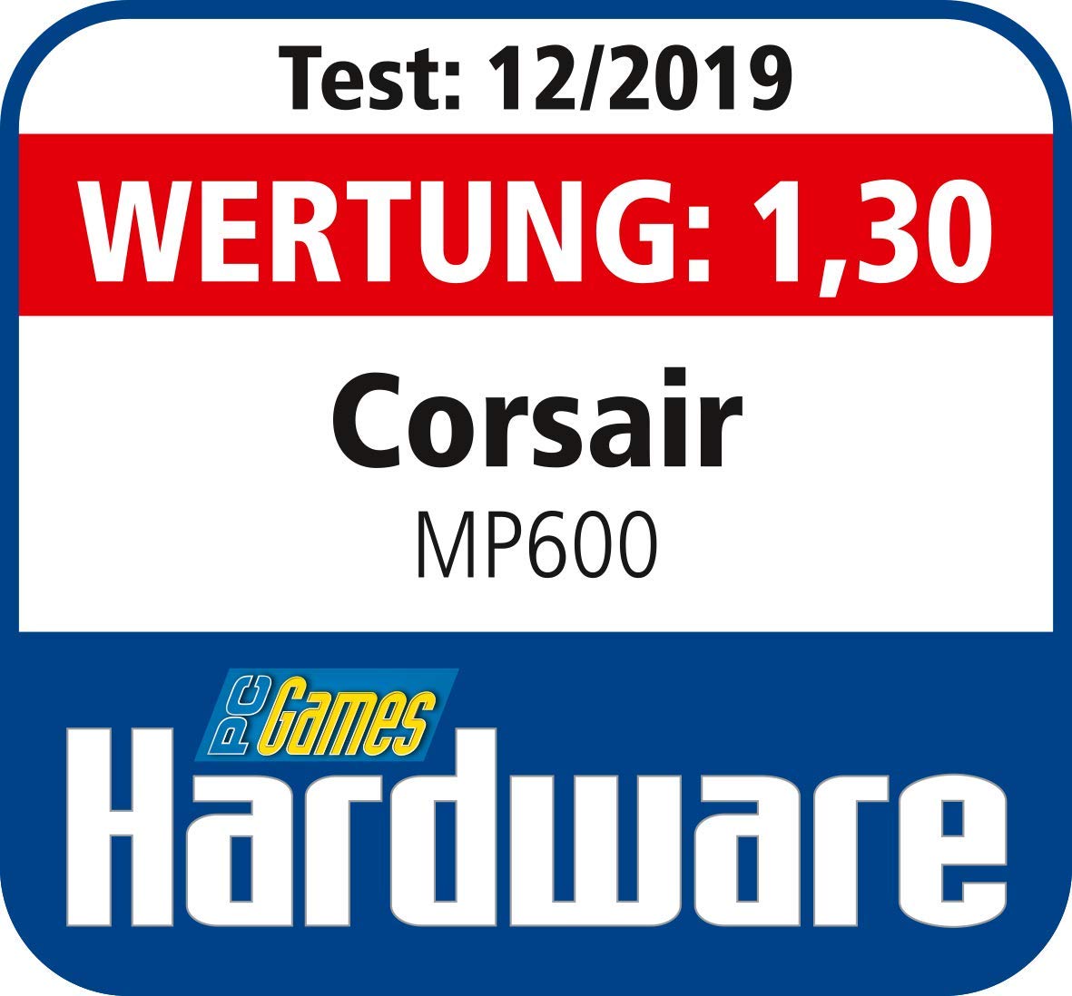 Corsair MP600 500GB M.2 NVMe PCIe x4 Gen4 SSD (Lesegeschwindigkeitenvon bis zu 4.950 MB/s sowie sequenziellen Schreibgeschwindigkeiten bis 2.500 MB/s) Schwarz