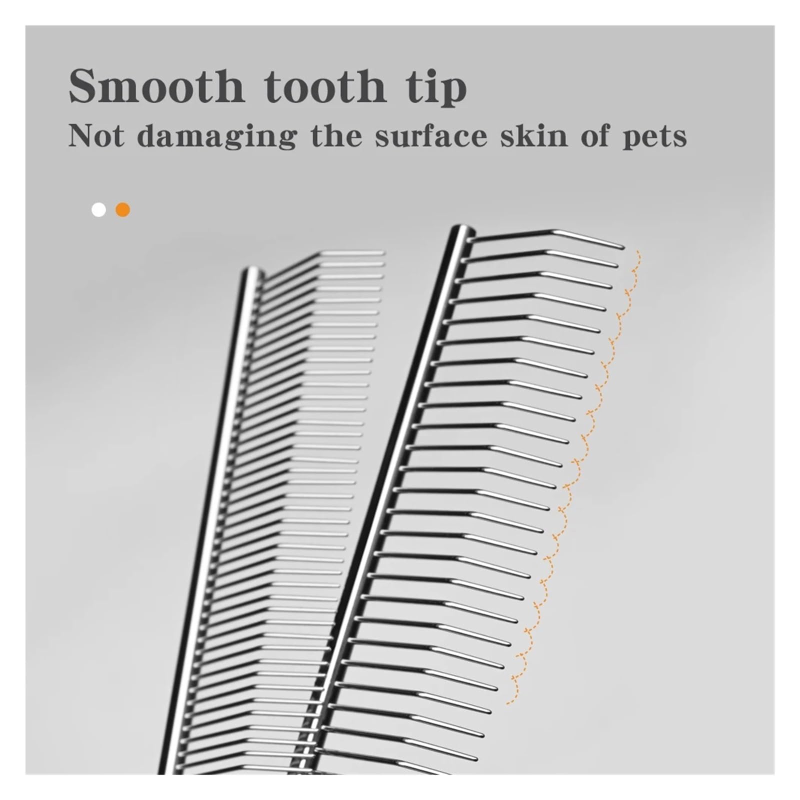 1 peine de cuidado for mascotas con dientes densos curvos