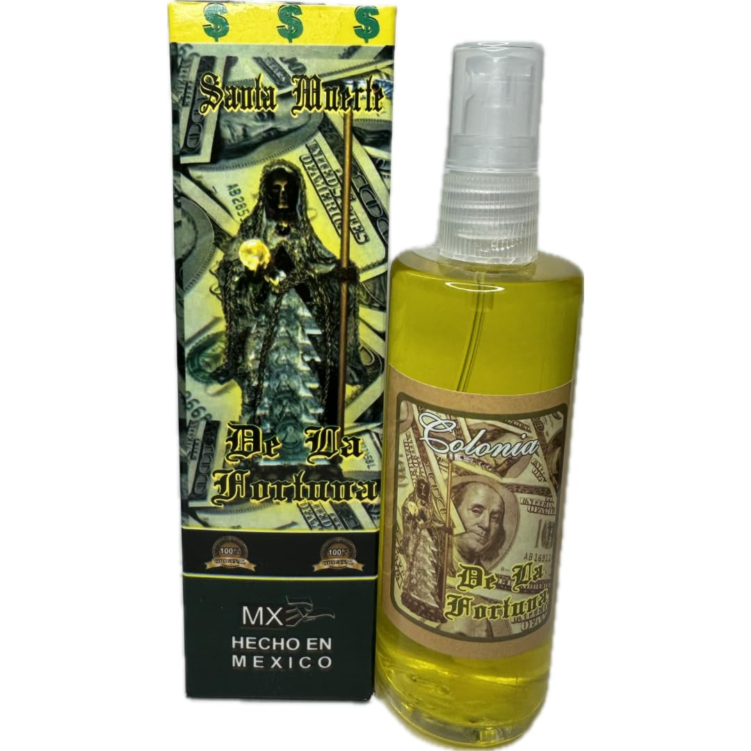 Generic Spiritual Anointed Cologne -Colonia Santa Muerte De La Fortuna -(3.3Fl.Oz) -Holy Death Fortune Cologne -Esoteric,Spiritual,New Age, Wicca, Pagan