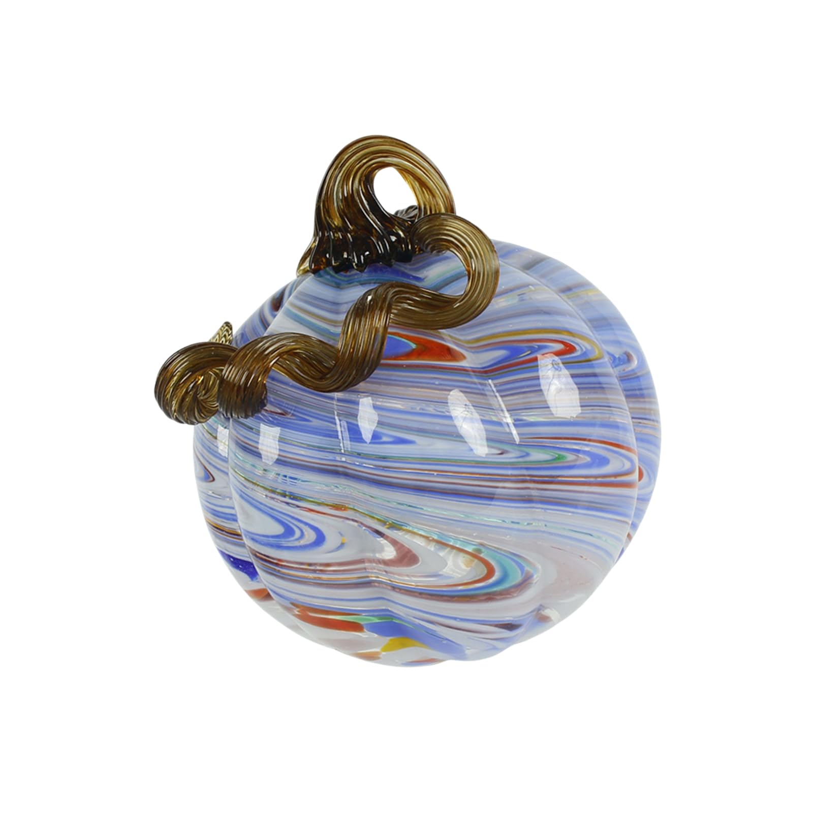 Limtula B Halloween Glass Pumpkin Pendant For Fall Harvest Decor Hand Lown Pumpkin Ornament For Mantel Shelf And Entryway Indoor Display Hand Lown Glass Pendant Decor Fall Ornament Halloween Autumn Harvest