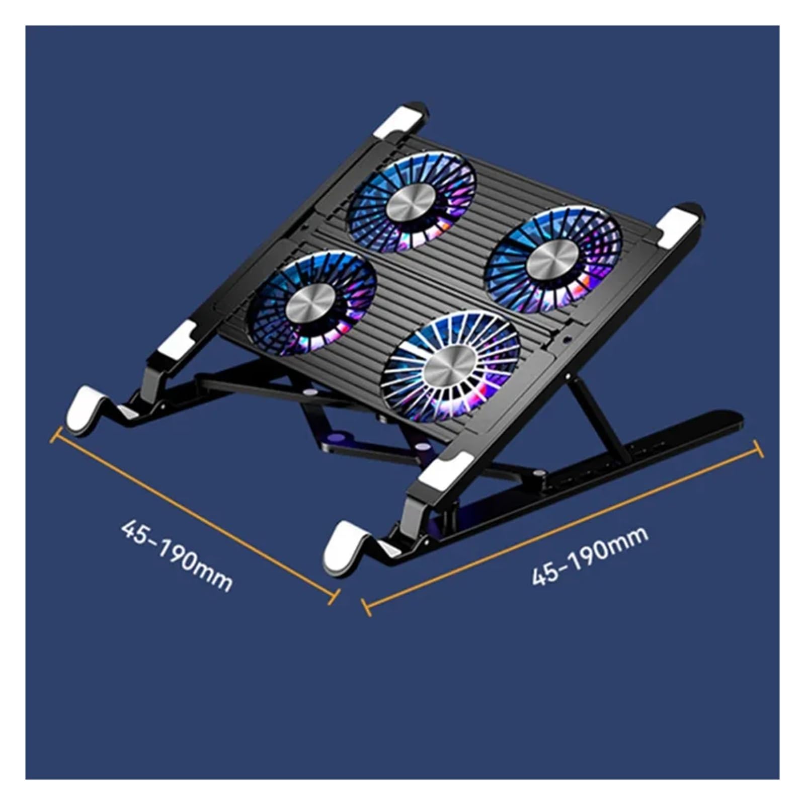Base di raffreddamento for laptop Supporto di raffreddamento for laptop pieghevole Supporto for notebook regolabile portatile for 13-17,3 pollici con