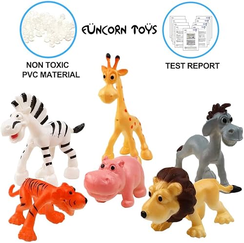 Miniatura 6 de Juguetes a granel de animales 24 piezas de mini figuras de animales salvajes de la selva juego de juguetes para rellenos de piñata rellenos de