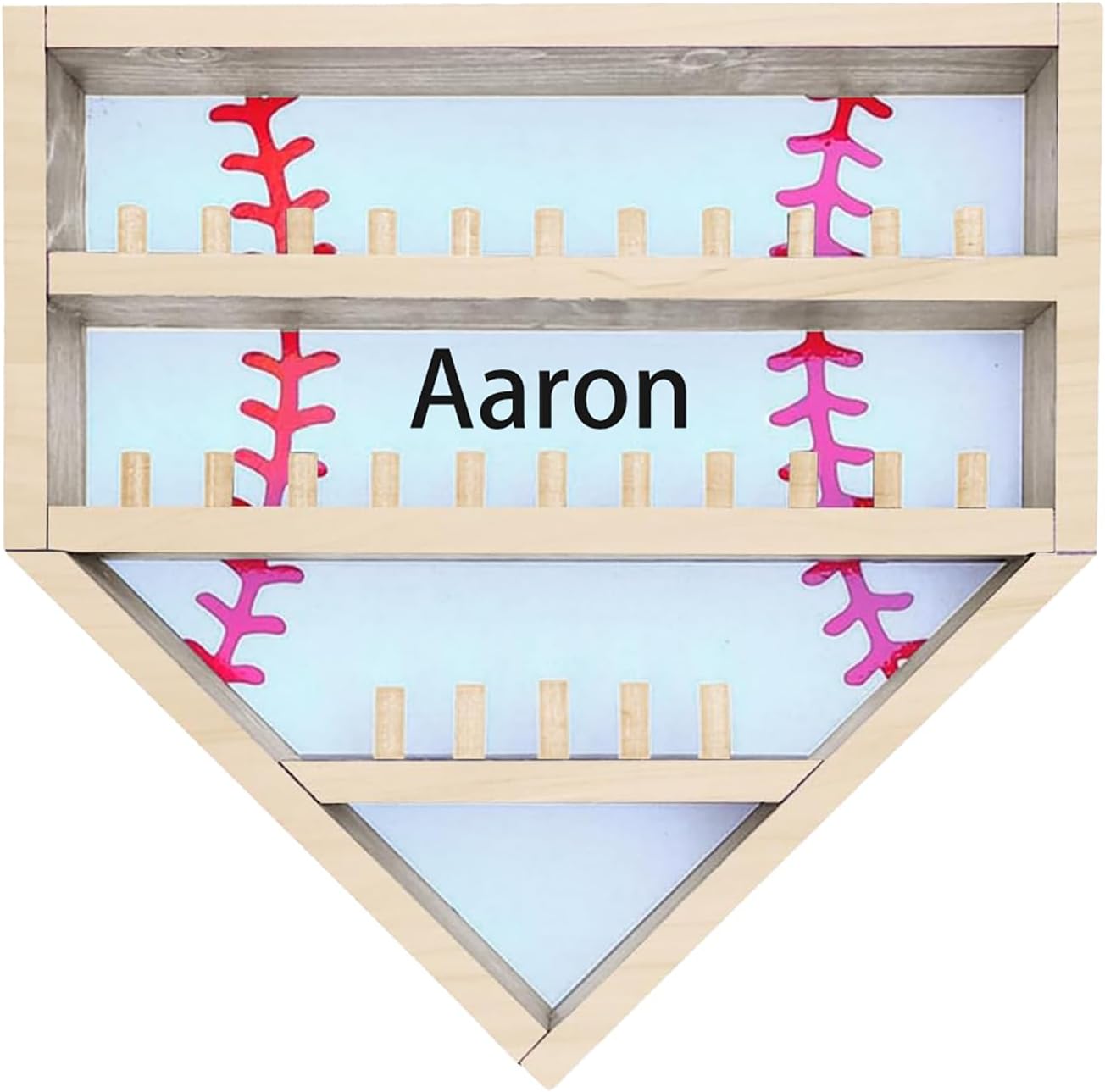 Personalized Baseball Ring Holder, Custom Name Baseball Ring Display Case Display, Championship Ring Display Case, Storage Rack for Collecting and Organizing Sports Memorabilia (Grown-Green)