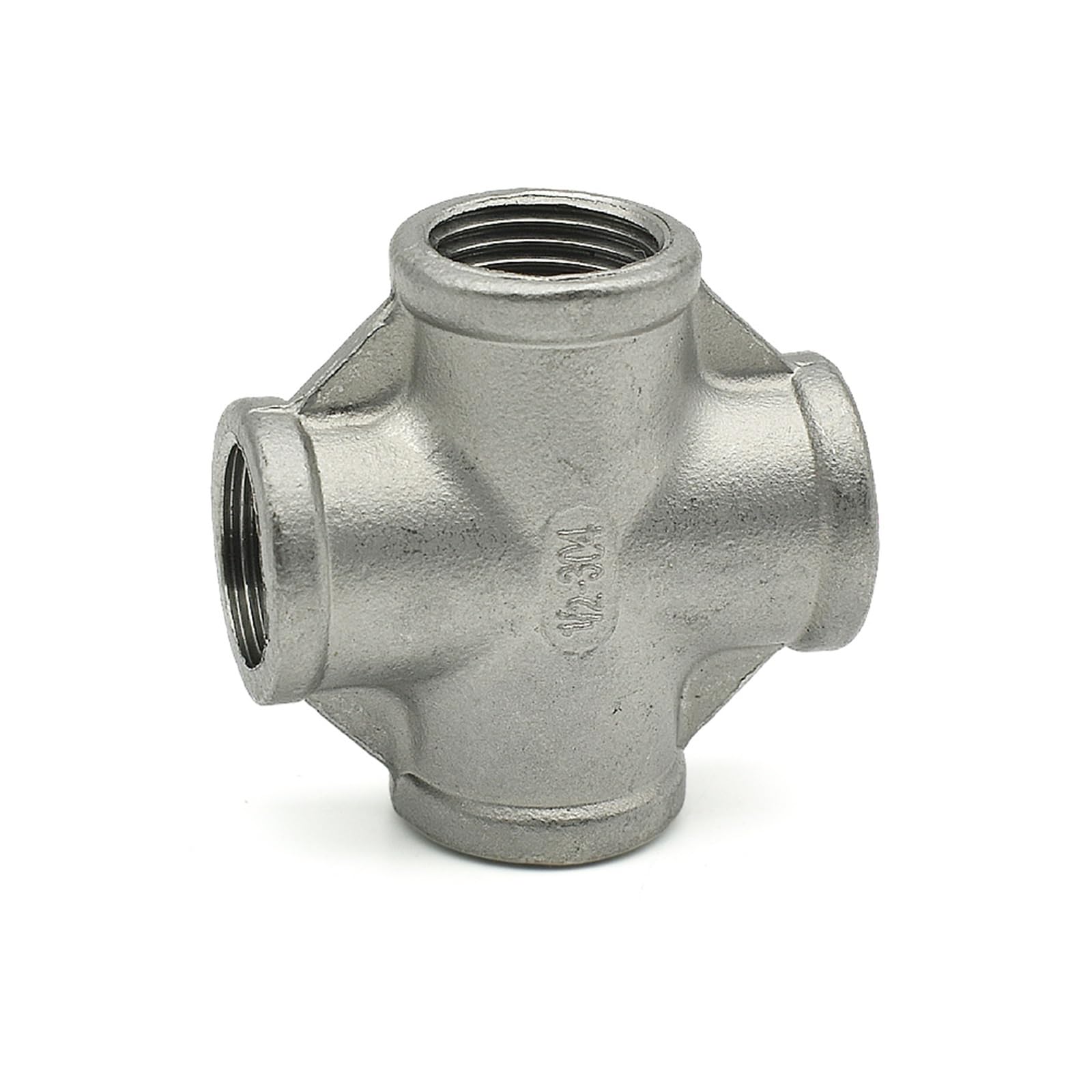 1/4 "3/8" 1/2 "3/4" 1 "1-1/4" 1-1/2 "2" BSP 304 In Acciaio Inox Femmina Croce Maschio Croce Filettato Adattatore di Testa Raccordi for Tubi(Female Cross 2")