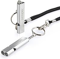 Noopel Super Loud 120dB Emergency Survival Whistle with Lanyard & Keychain - Lifeguard Safety for Camping Hiking Boating Kids Rescue