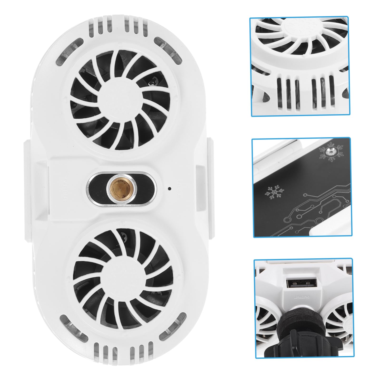 jojofuny Phone Cooler Semiconduttore Dual Fans Raffreddatore Smartphone Ultra Silenzioso Per Gaming e Streaming Compatibile Dispositivi