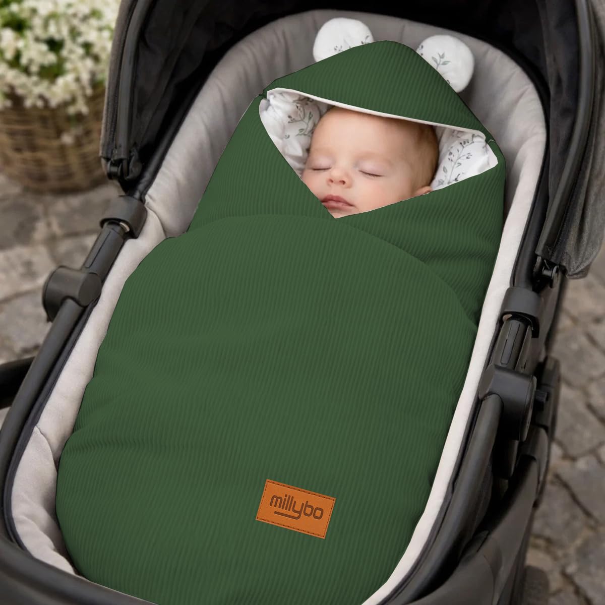 Baby Fußsack Einschlagdecke für Babyschale und Kinderwagen
