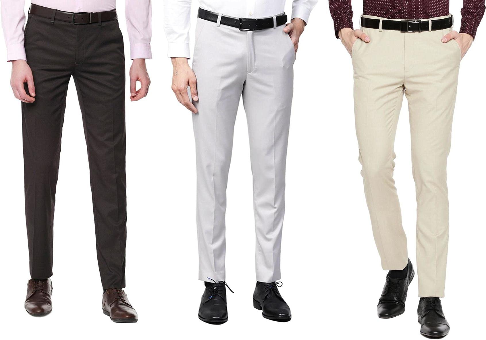 elanhood Men's Regular Fit Formal Trousers Combo-picture-28