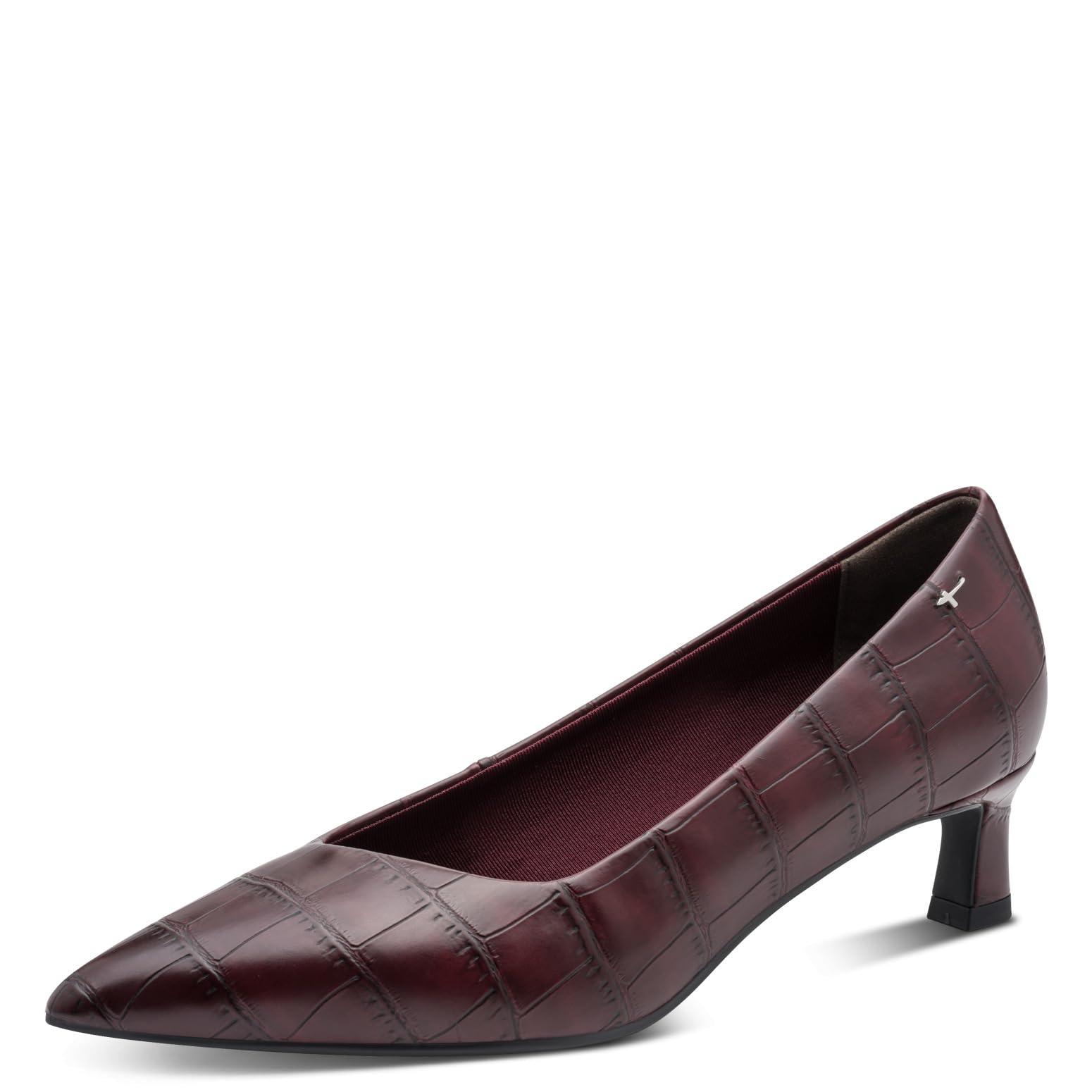 Tamaris Women's Stiletto Heel Court Shoes, Red (Merlot Croco), 37