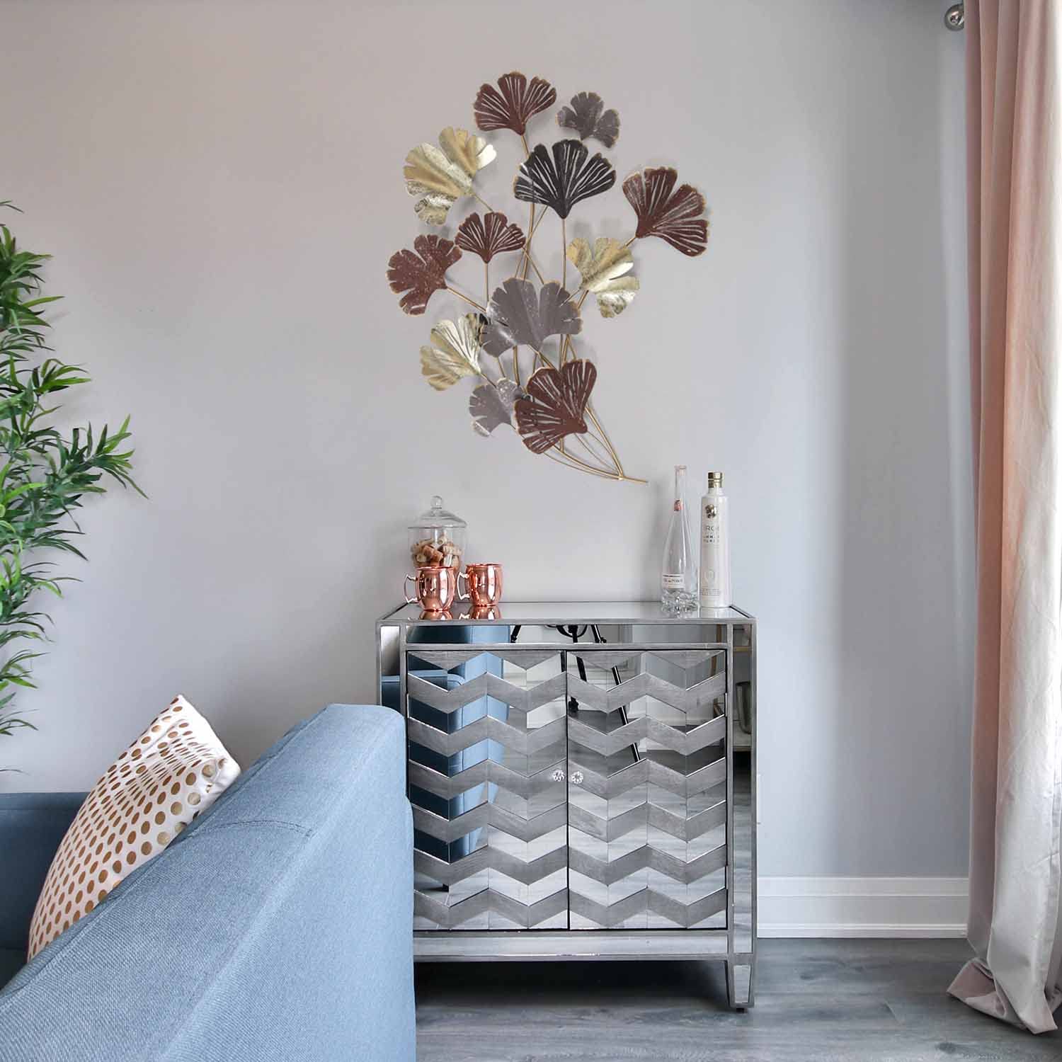 壁飾り イチョウの葉 ゴールド 壁飾り イチョウの葉 ゴールド 幅57cm×高さ80cm｜おしゃれな