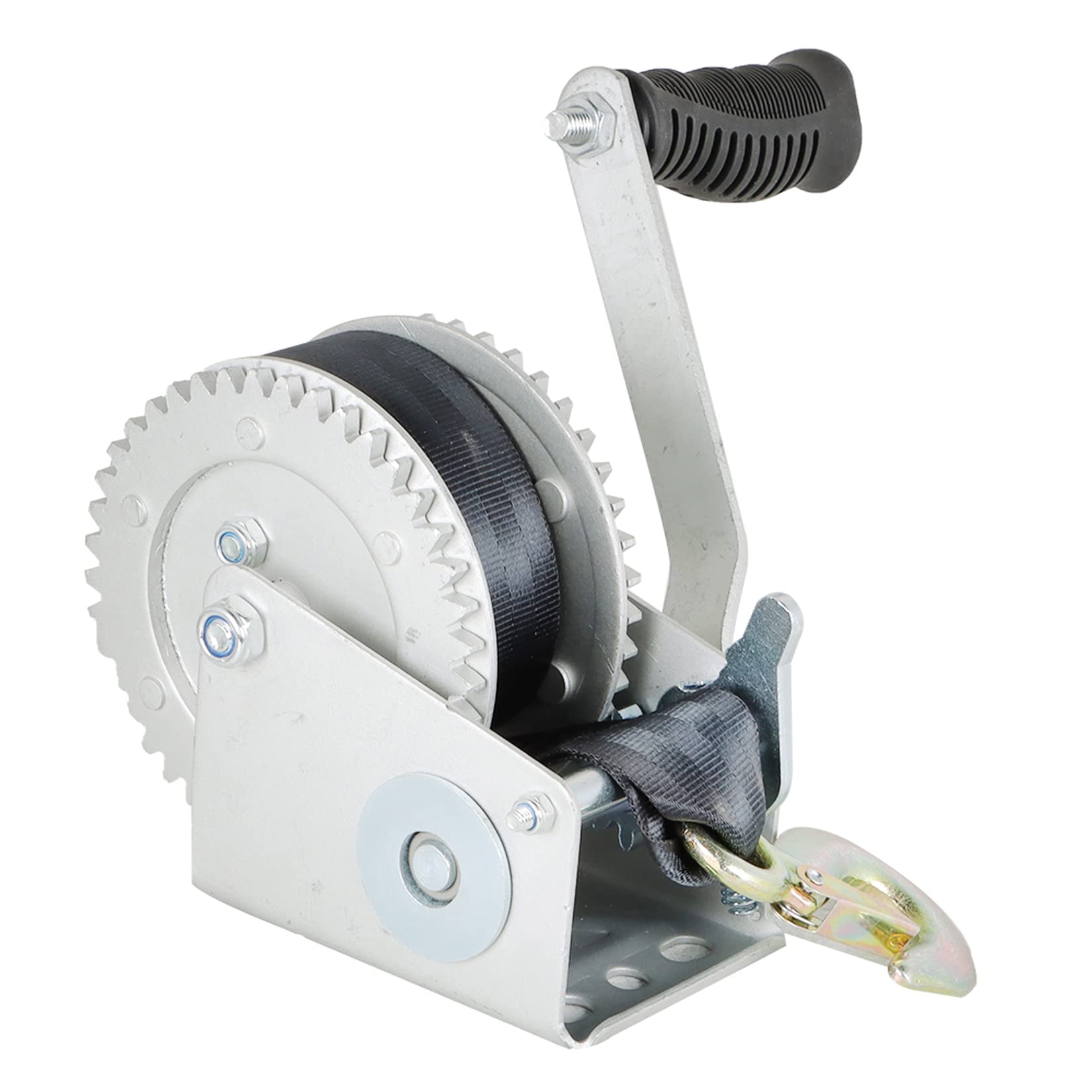 findmall Heavy Duty Hand Winch 2000lbs Hand Crank Strap Gear with 6m